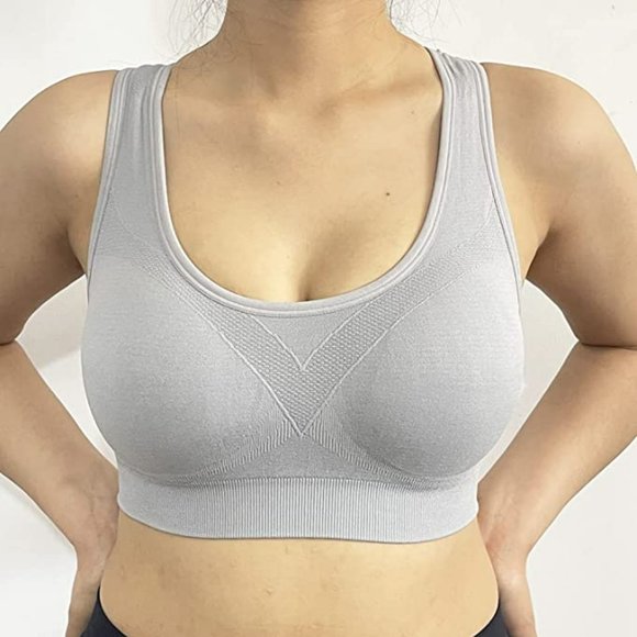 AKAMC 3 Pack Med Support Cross Back Wire Fee Removable Cups Sport Bras A193-72 - Picture 5 of 14